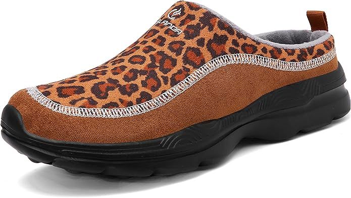 Klapki unisex panterka - ciepłe, antypoślizgowe - 45 EU