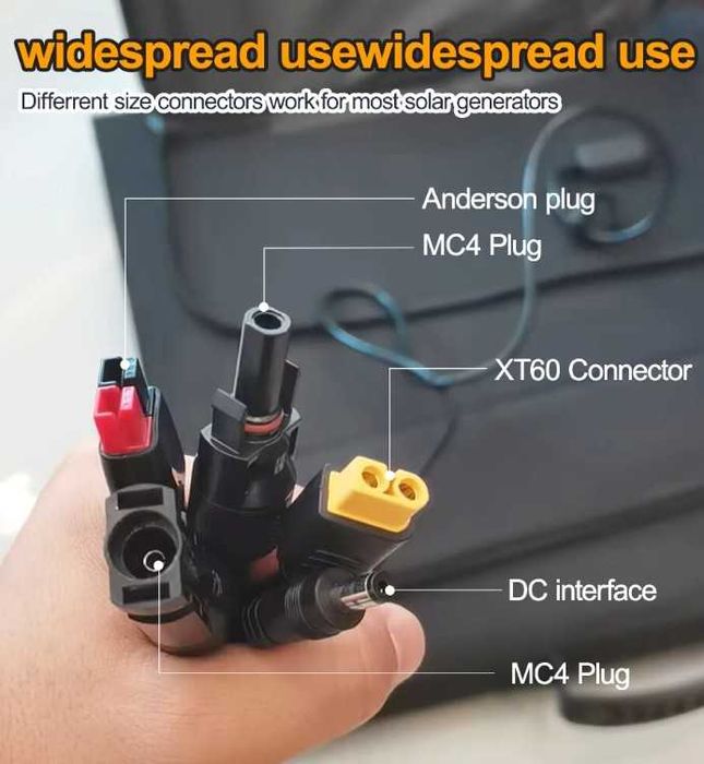 Painel Solar Dobrável Portátil 100W 20.5V ou 200W 20.5V