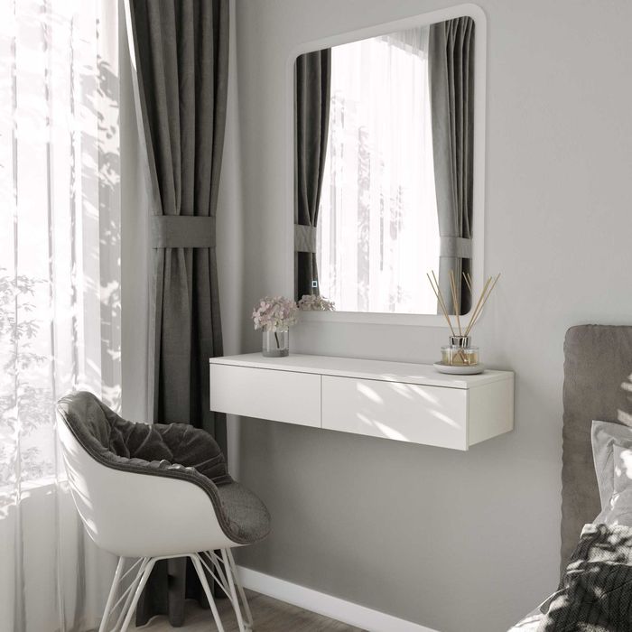 Туалетний столик, 70, 80, 92, 100см підвісний візажний стіл