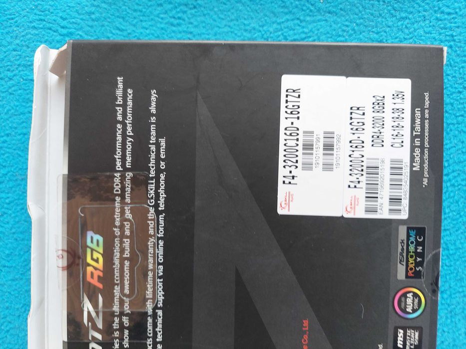 ОЗУ Оперативна память G.SKILL Trident Z RGB (2x8Gb) 16Gb DDR4 3200mhz