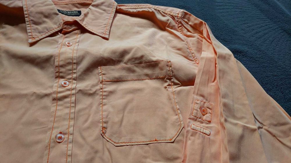 Pomarańczowa koszula Scotch & Soda; roz. L; bawełniana; UNIKAT!