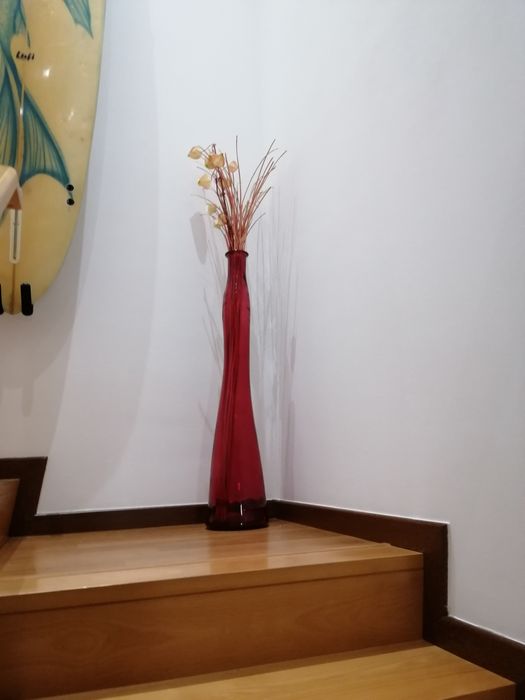 Vaso Decorativo Vermelho Alto (1m)