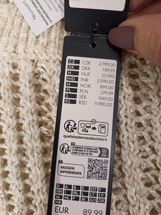 Sweterek ażurowy błyszczący roz.M/L/XL-over