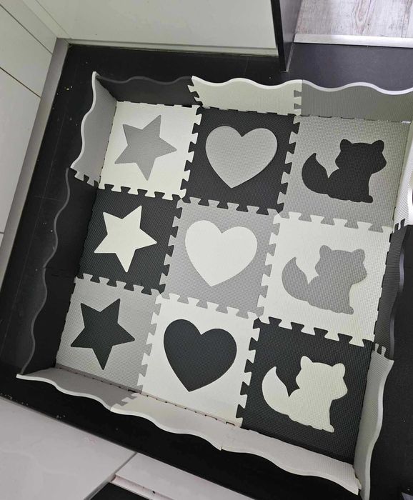 Duża mata edukacyjna piankowa kojec puzzle dla dzieci XXL