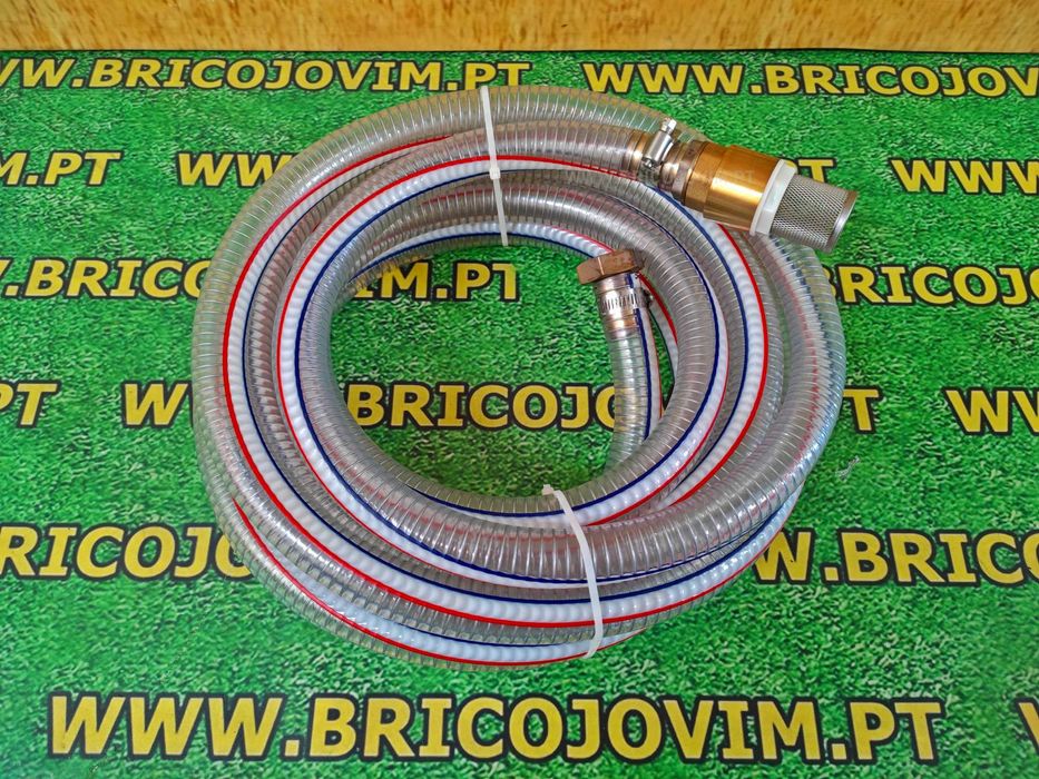 Tubo de Pesca Rígido Canelado 1" - 7 Mts + Pinha Latão C/Filtro -NOVOS