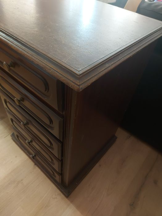 Secretária Madeira Escura