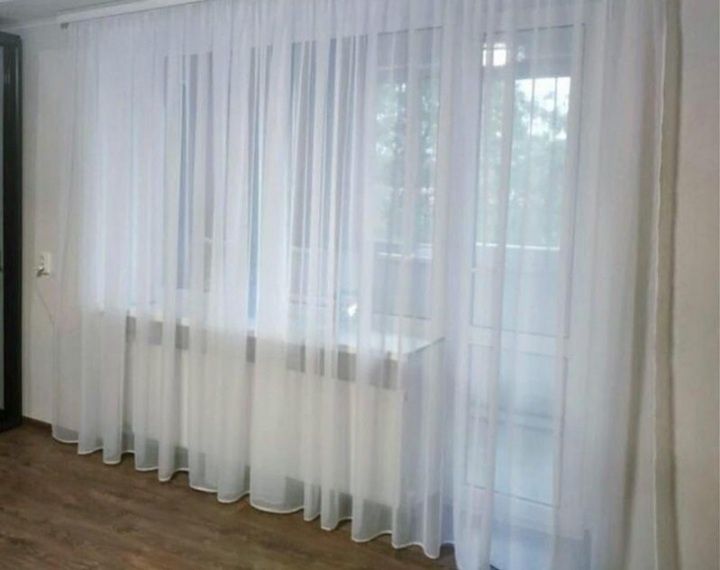 Тюль із шифона нова, білосніжна 6×2.80 Нова!