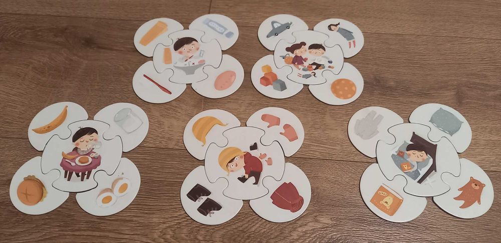 4szt x 12zł Pucio, Chicco, Bing, Puzzle, Cyferki  1+ 2+ 3+ stan bdb