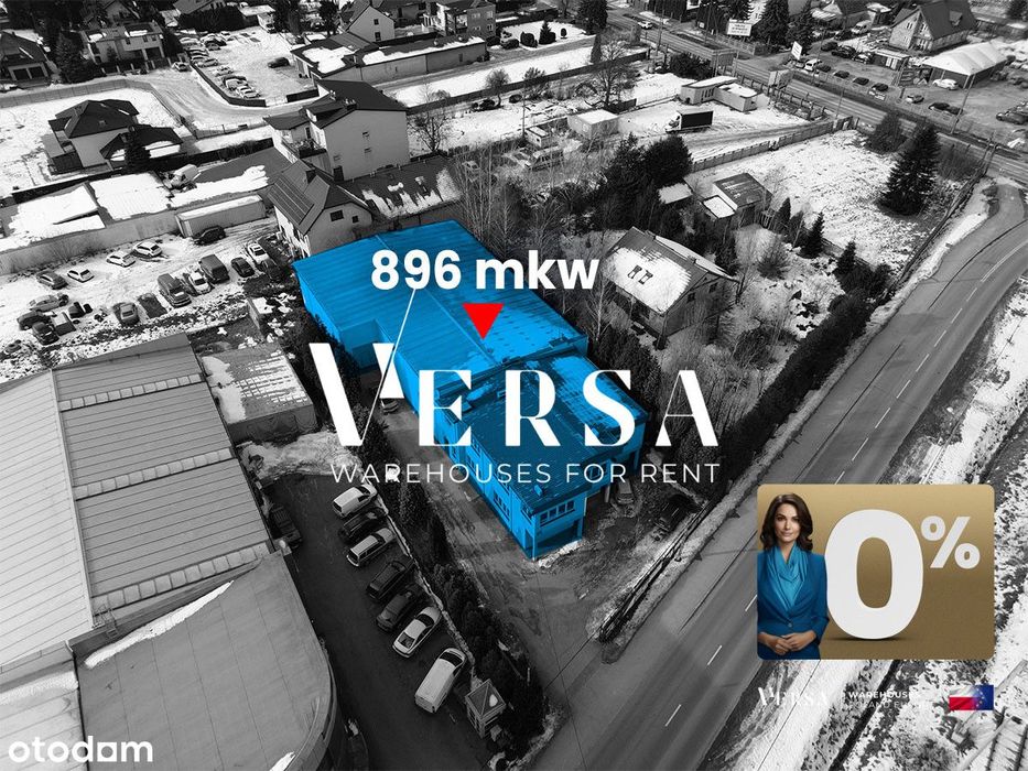 Hala magazynowa z biurem 896 mkw - prowizja 0%