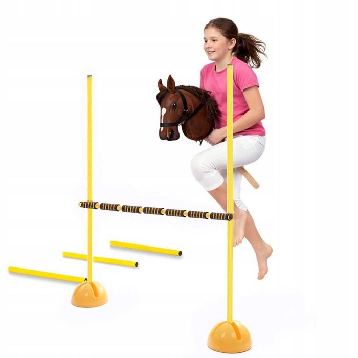Przeszkoda treningowa do hobby horsing regulowana wysokość