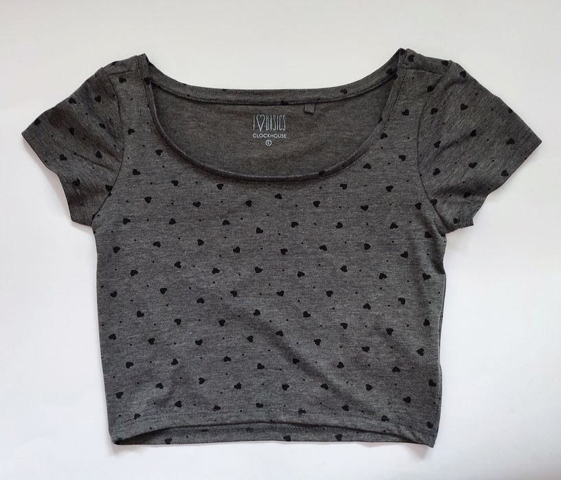 C&A cropp top w serduszka S kawaii japan emo punk gothic
