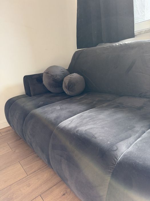 Kanapa Dandelion z funkcją spania | grafitowa | 6 miesięcy | jak nowa