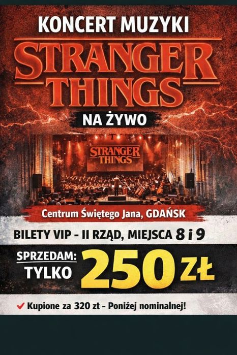 2 bilety na koncert muzyki z serialu „Stranger Things” – Gdańsk 14.03