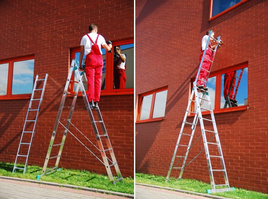 Drabina aluminiowa 3x12 HIGHER, wys robocza 9 m, na schody,nowa,wysyłka gratis