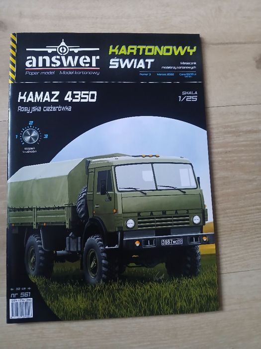 Model kartonowy Answer 3/2022: ciężarówka KAMAZ 4350