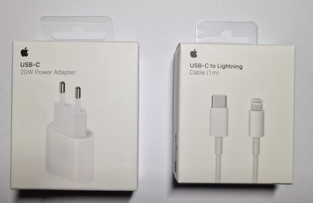 ZESTAW APPLE Ładowarka 20W + Kabel USB-C/Lightnin ORYGINAŁ