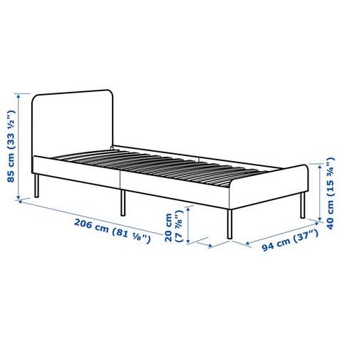 Estrutura de cama estofada IKEA