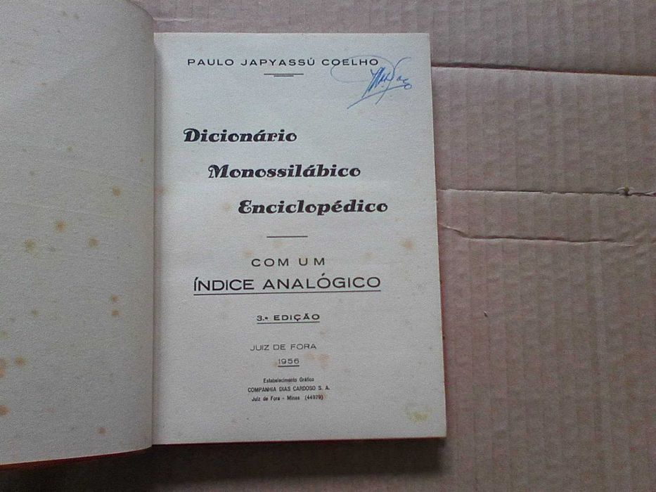 Dicionário Monossilábico Enciclopédico com um Índice Analógico