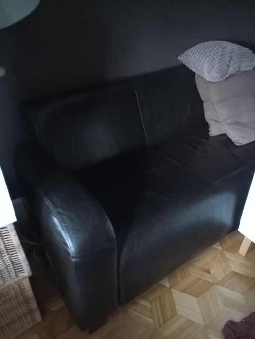 Sofa łóżko  kanapa skóra naturalna