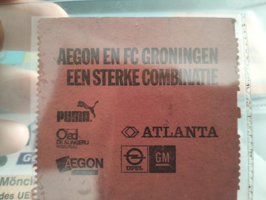 Antigo bilhete Groningen x Vitória Guimarães