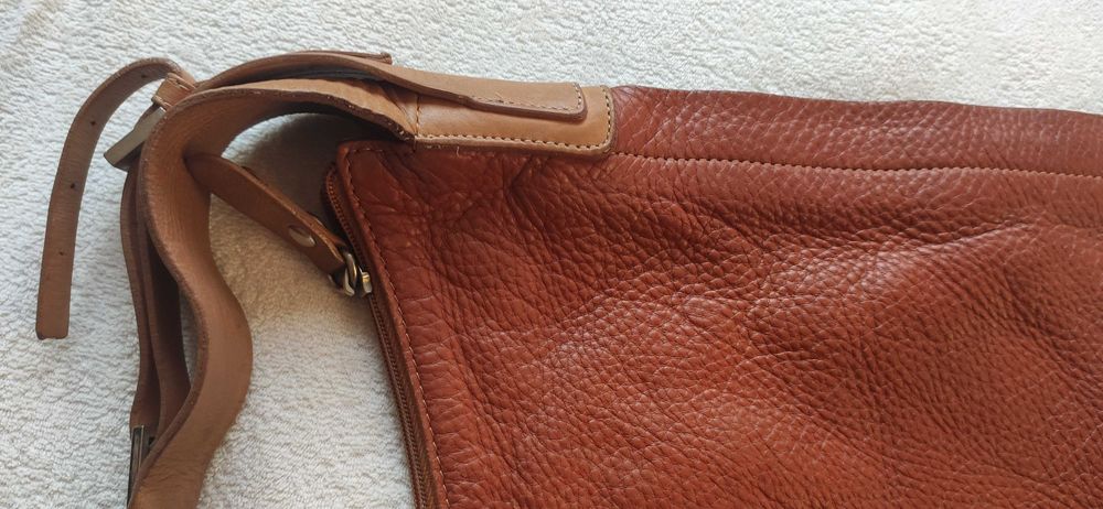 Torba skórzana w kolorze rudym