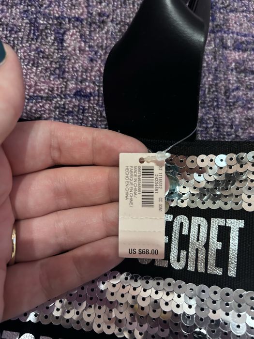 Torba Victoria’s Secret czarno-srebrna