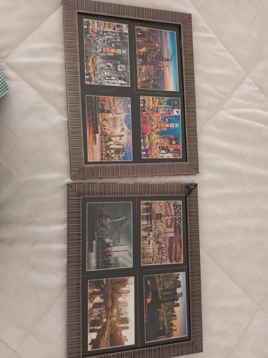 2 Molduras Metalizadas com paisagem de Nova Iorque