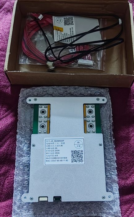 BMS плата на 4S-8S комірок, струм 200А, баланс 2А JK BMS B2A8S20P