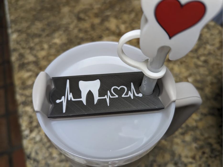 Tampa Personalizada para Copo Stanley (Motivo Dentário)