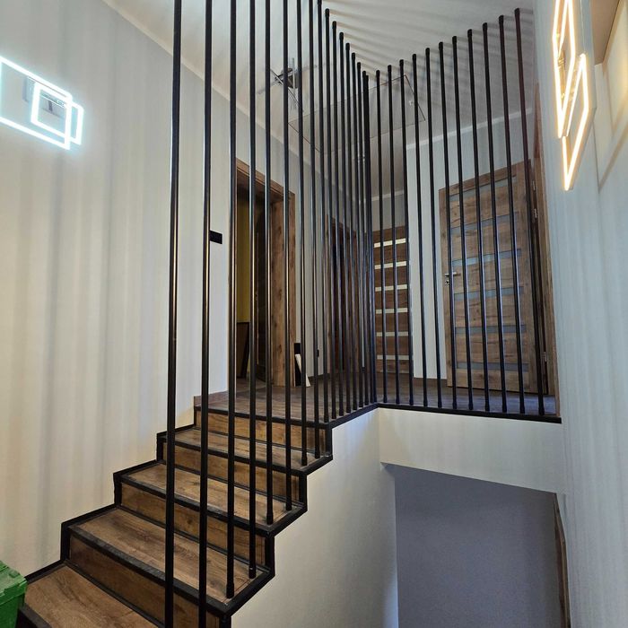 Balustrada Lamelowa Harfa Kwadratowa/Okrągła do Samodzielnego Montażu