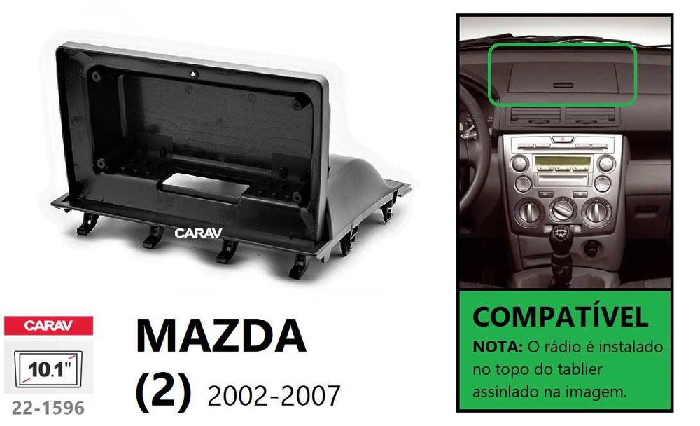 (NOVO) Rádio 2DIN • MAZDA 2 • (Desde 2002 a 2014) • Android GPS WiFi