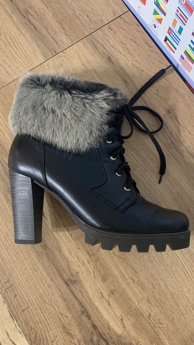 Ботинки кожаные, черевики шкіряні 40 р