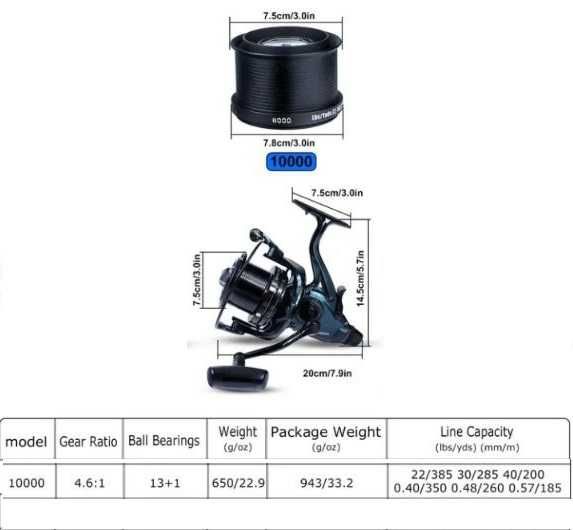 Коропова катушка Sougayilang DYD10000 13+1bb + відеоогляд