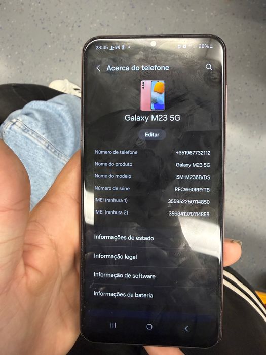 Samsung M23 5G como novo