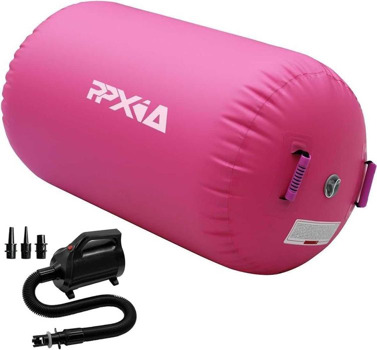 Dmuchany wałek gimnastyczny Air Roll 100x80 cm do ćwiczeń fitness pompka