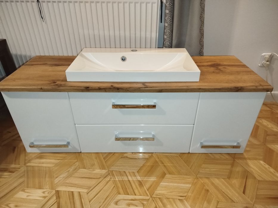 Szafka łazienkowa wisząca + zlew Fokus B