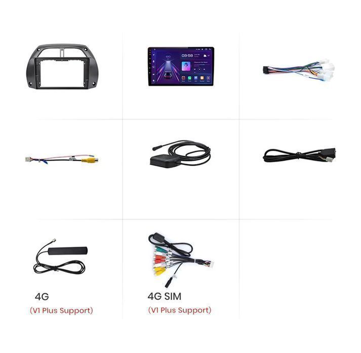 Radio 2DIN 9" Android Auto CarPlay Navi GPS Toyota RAV4 PL