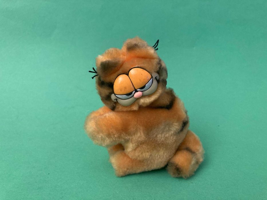 Boneco Garfield de pendurar com molas Anos 80 United Feature Syndicate