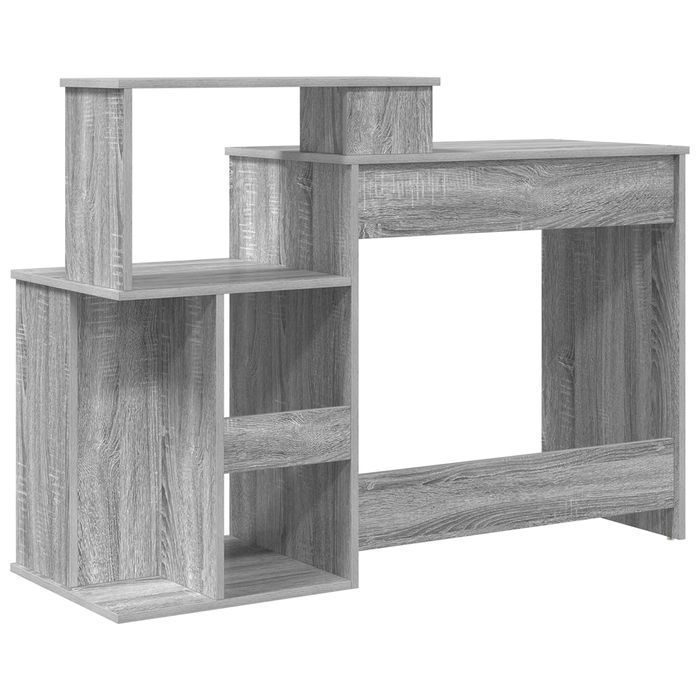 Biurko Vidaxl Szaro-Sonoma z Przechowywaniem 120,5 cm