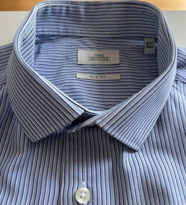 Next koszula męska w delikatne paski Slim Fit 39