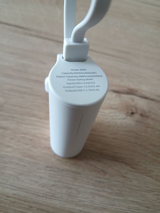 EAGET Power Bank 5000mAh USB-C Mini Ładowarka iPhone biały lub czarny