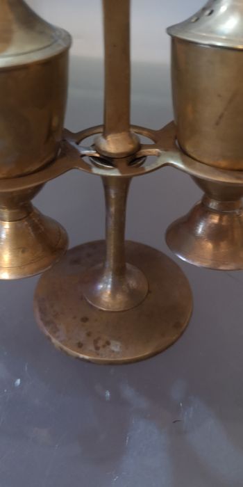 solniczka i pieprzniczka z mosiądzu