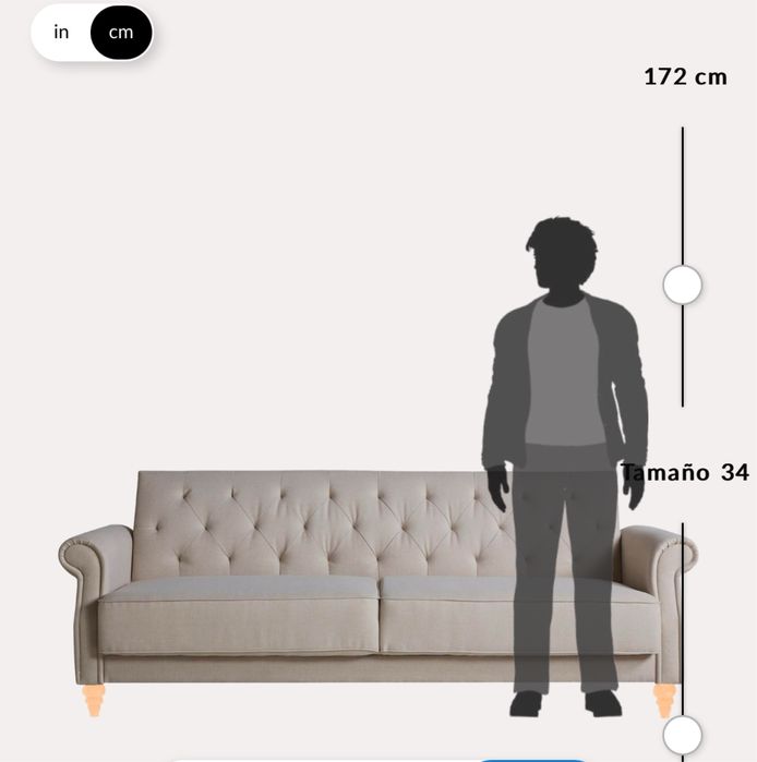 Sofá-cama 3 lugares