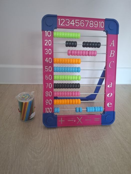 Liczydło dla dzieci + patyczki do nauki liczenia