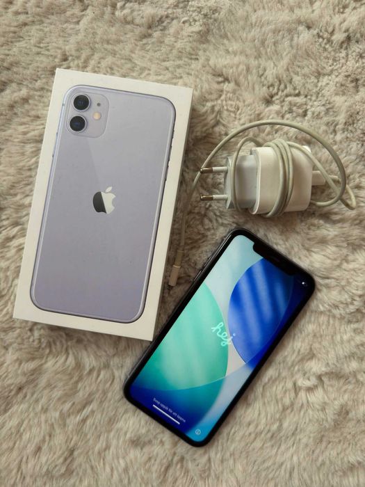 iPhone 11 64 GB Purple (Fioletowy) – Świetny stan | Komplet akcesoriów