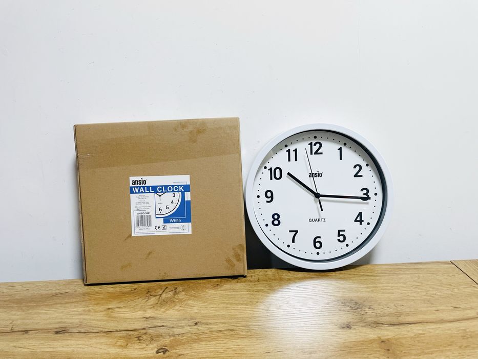 Zegar ścienny ANSIO biały