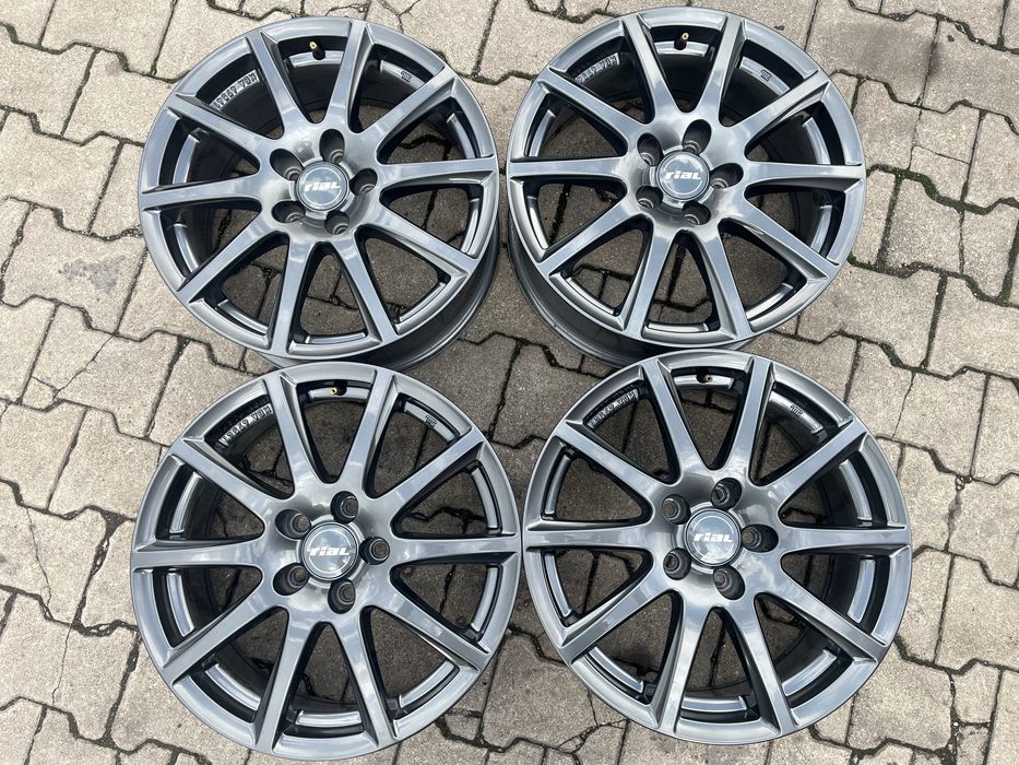 Felgi 17 Aluminiowe Rial 5x112 Audi Seat Skoda Vw Grafitowe