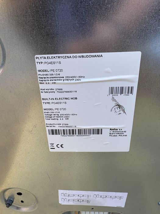 Plyta elektryczna amica