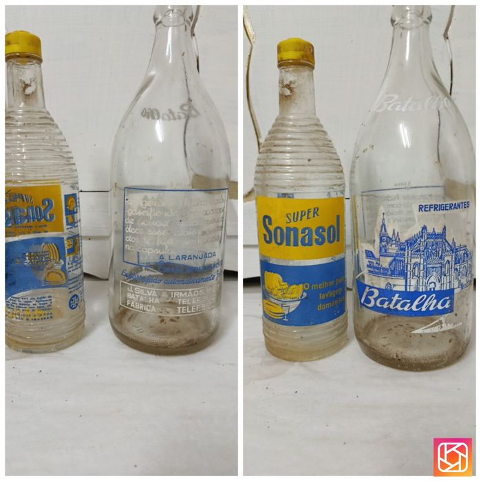 Garrafas pirogravadas vintage