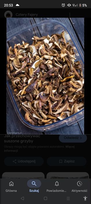Grzyby   suszone